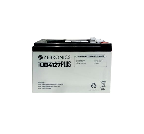 ZEBRONICS-UB4127 PLUS 12V 7Ah SMF BATTERY